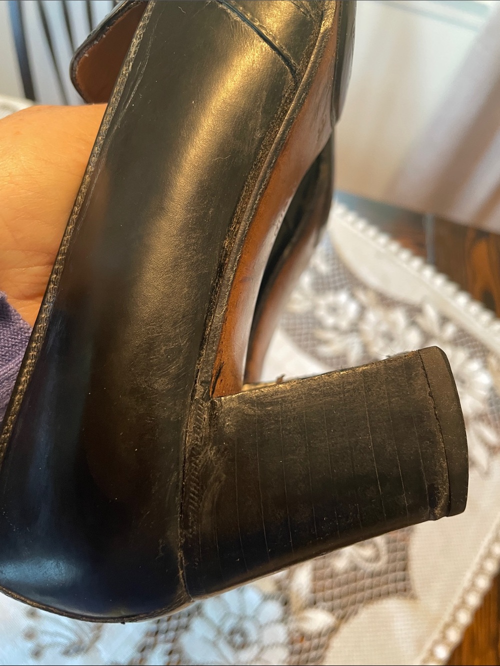 Gucci Black Leather Tassel Mid-Heel Loafers - Women's - Picture 5 of 12